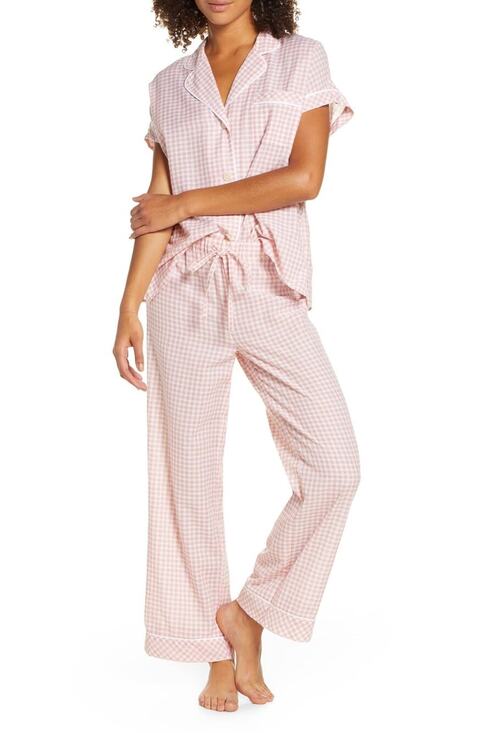 Madewell Other - Madewell 100% Cotton Pink Gingham Pajama Set Natural Breathable Size Small